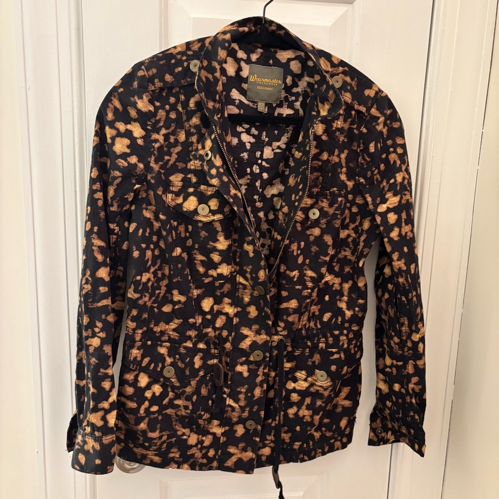 Madewell Wearmaster Camo Print Utility Jacket 100% Cotton Tortoise Shell